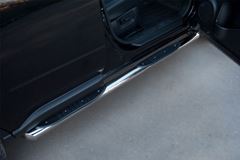 Защита порогов D76 с накладкой (вариант 1) для Nissan X-Trail 2011-2014