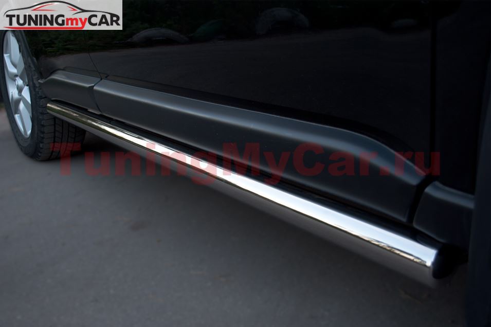 Защита порогов D63 (вариант 3) для Nissan X-Trail 2011-2014
