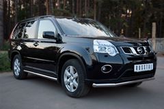 Защита порогов D63 (вариант 3) для Nissan X-Trail 2011-2014