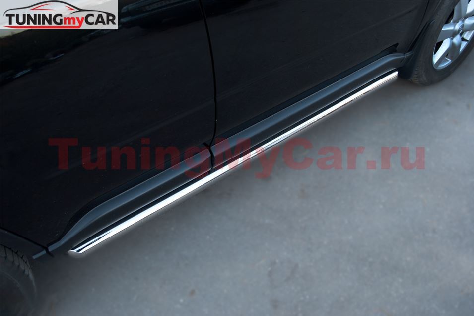 Защита порогов D63 (вариант 1) для Nissan X-Trail 2011-2014