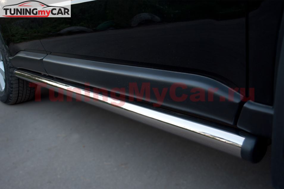 Защита порогов D63 (вариант 2) для Nissan X-Trail 2011-2014
