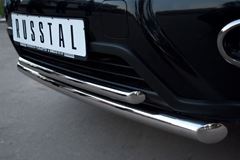 Защита переднего бампера D63/42 (дуга) для Nissan X-Trail 2011-2014