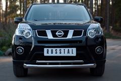 Защита переднего бампера D76/42 (дуга) для Nissan X-Trail 2011-2014