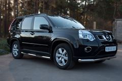 Защита переднего бампера D63 секции для Nissan X-Trail 2011-2014