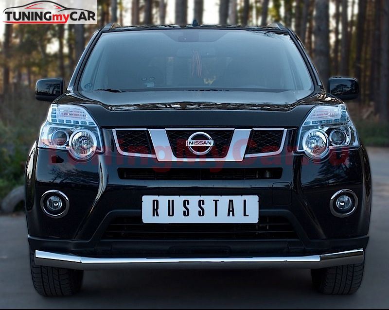 Защита переднего бампера D76 секции для Nissan X-Trail 2011-2014