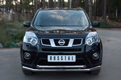 Защита переднего бампера D63/63 секции для Nissan X-Trail 2011-2014