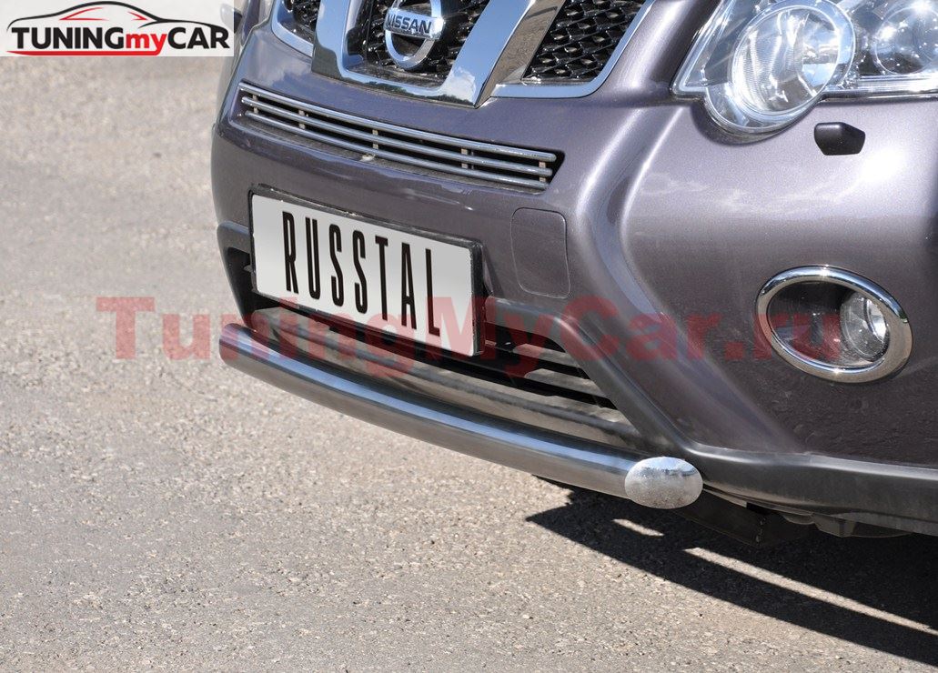 Защита переднего бампера D63 (дуга) для Nissan X-Trail 2011-2014