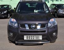 Защита переднего бампера D63 (дуга) для Nissan X-Trail 2011-2014