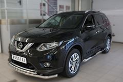 Защита переднего бампера D63 (секции) D42 (дуга) для Nissan X-Trail 2015-