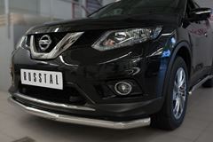 Защита переднего бампера D63 (секции) для Nissan X-Trail 2015-