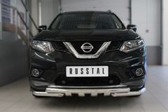 Защита переднего бампера D63 (дуга) D63 (уголки)+клыки для Nissan X-Trail 2015-