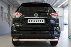 Защита заднего бампера D75х42 (дуга) для Nissan X-Trail 2015-