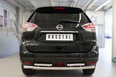 Защита заднего бампера D63 (дуга) D42х2 (дуга) для Nissan X-Trail 2015-