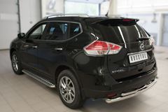 Защита заднего бампера D63 (дуга) D42х2 (дуга) для Nissan X-Trail 2015-
