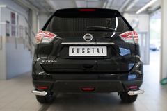 Защита заднего бампера уголки D63(секции) для Nissan X-Trail 2015-
