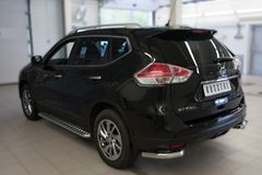 Защита заднего бампера уголки D63(секции) для Nissan X-Trail 2015-