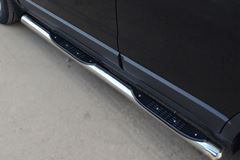 Пороги труба D76 с накладкой (вариант 3) для Opel Antara 2012-