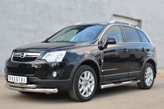 Пороги труба D76 с накладкой (вариант 3) для Opel Antara 2012-