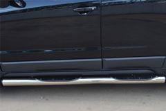 Пороги труба D76 с накладкой (вариант 2) для Opel Antara 2012-