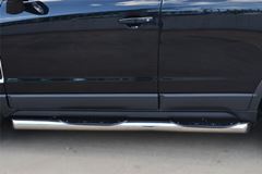 Пороги труба D76 с накладкой (вариант 1) для Opel Antara 2012-