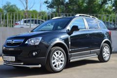 Пороги труба D63 (вариант 3) для Opel Antara 2012-