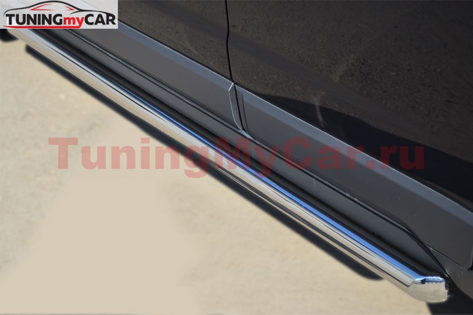 Пороги труба D63 (вариант 1) для Opel Antara 2012-