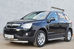 Пороги труба D42 с листом для Opel Antara 2012-