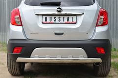 Защита заднего бампера 75х42 (дуга) для Opel Mokka 2013-