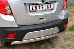 Защита заднего бампера 75х42 (дуга) для Opel Mokka 2013-