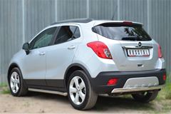 Защита заднего бампера 75х42 (дуга) для Opel Mokka 2013-