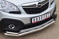 Защита переднего бампера D63 (секции) D42 (уголки) для Opel Mokka 2013-