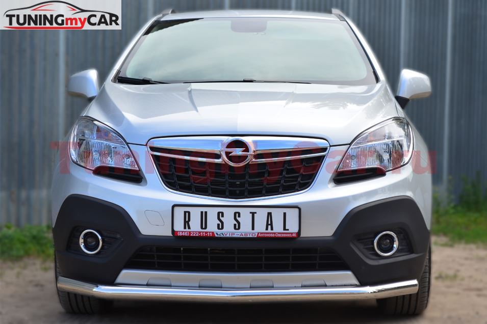 Защита переднего бампера D63 (секции) для Opel Mokka 2013-