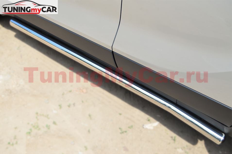 Пороги труба D63 (вариант 3) для Opel Mokka 2013-