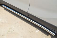 Пороги труба D63 (вариант 3) для Opel Mokka 2013-