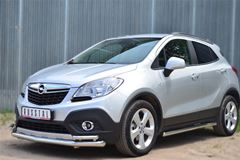 Пороги труба D63 (вариант 3) для Opel Mokka 2013-