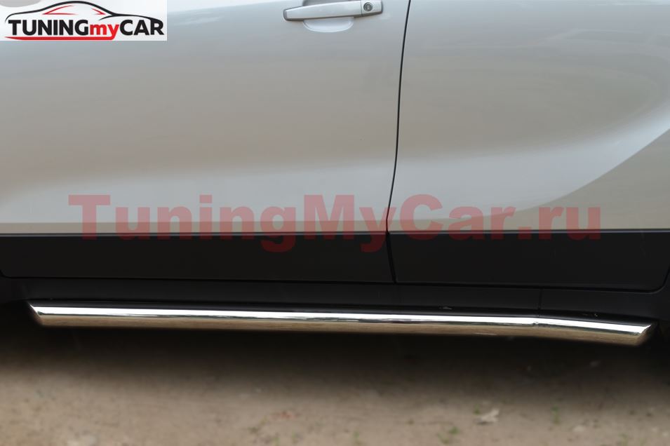 Пороги труба D63 (вариант 1) для Opel Mokka 2013-