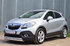 Пороги труба D42 (вариант 1) для Opel Mokka 2013-