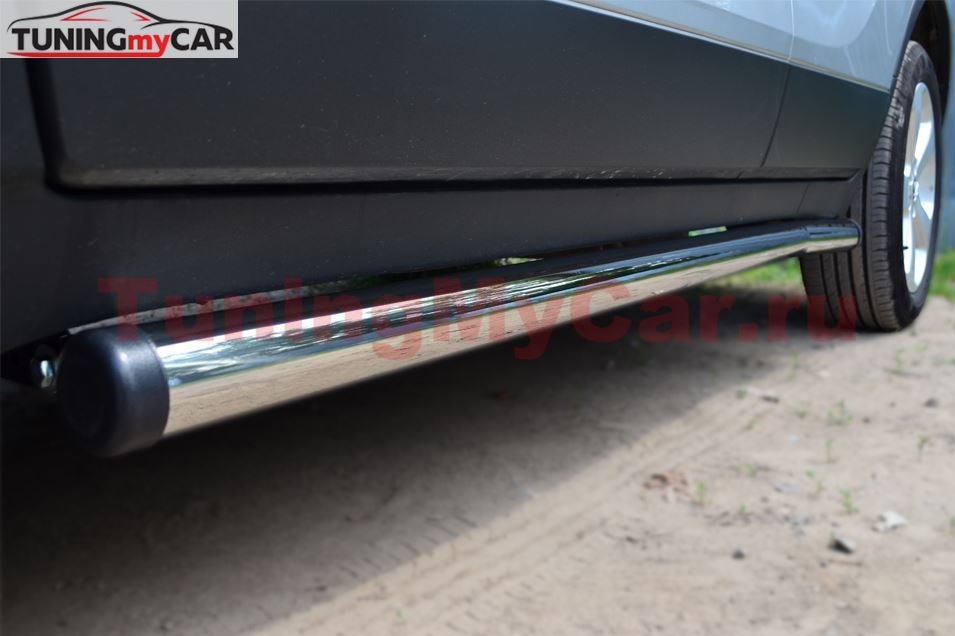 Пороги труба D63 (вариант 2) для Opel Mokka 2013-