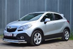 Пороги труба D63 (вариант 2) для Opel Mokka 2013-