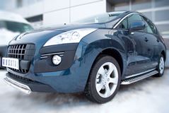 Декоративная защита переднего бампера D42(дуга) для Peugeot 3008 2009-