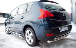 Защита заднего бампера D63/42 (дуга) для Peugeot 3008 2009-
