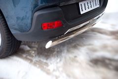 Защита заднего бампера D75х42 для Peugeot 3008 2009-