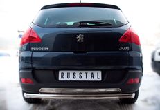 Защита заднего бампера D63 (дуга) для Peugeot 3008 2009-