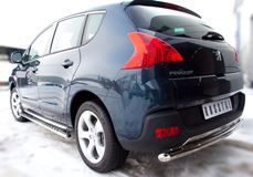 Защита заднего бампера D63 (дуга) для Peugeot 3008 2009-