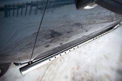 Пороги труба D75х42 овал с проступью для Peugeot 3008 2009-