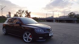 Накладка на передний бампер Клыки для Mazda 3 HB Sport