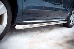 Пороги труба D63 (вариант 1) для Peugeot 3008 2009-
