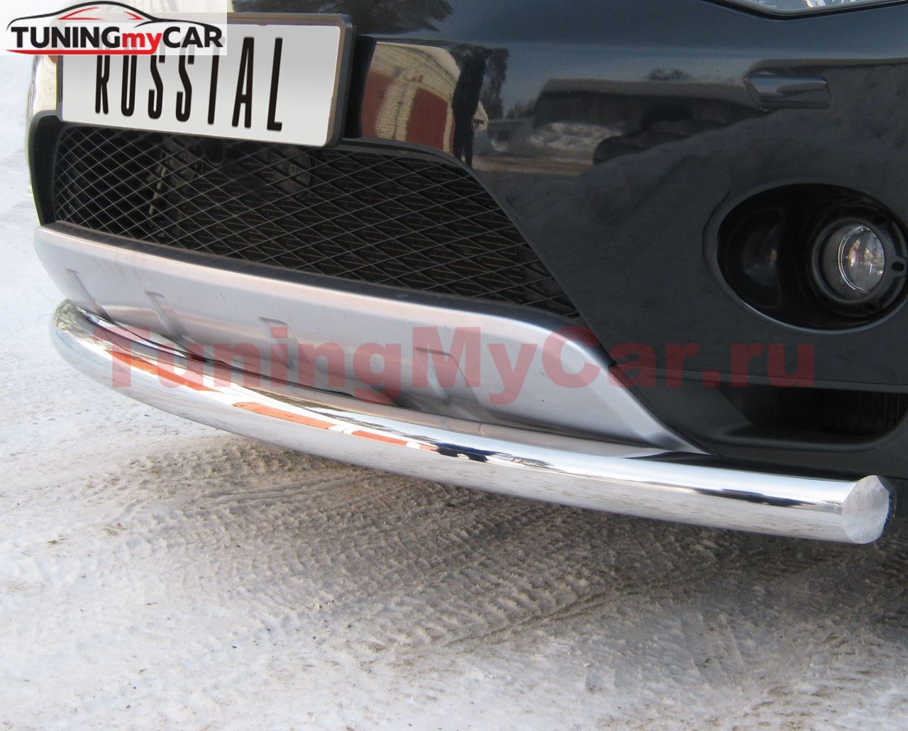 Защита переднего бампера D76 для Peugeot 4007 2007-2012