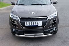 Защита переднего бампера D76/63 (дуга) для Peugeot 4008 2012-