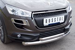 Защита переднего бампера D76/63 (дуга) для Peugeot 4008 2012-